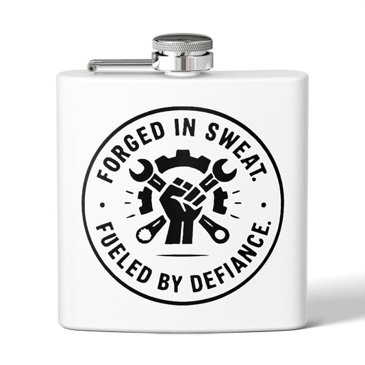 Blue Collar Outlaw | Forged in Sweat Fueled by Defiance Flask