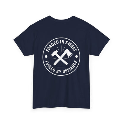 Blue Collar Outlaw | Forged in Sweat - Axe & Hammer T-Shirt