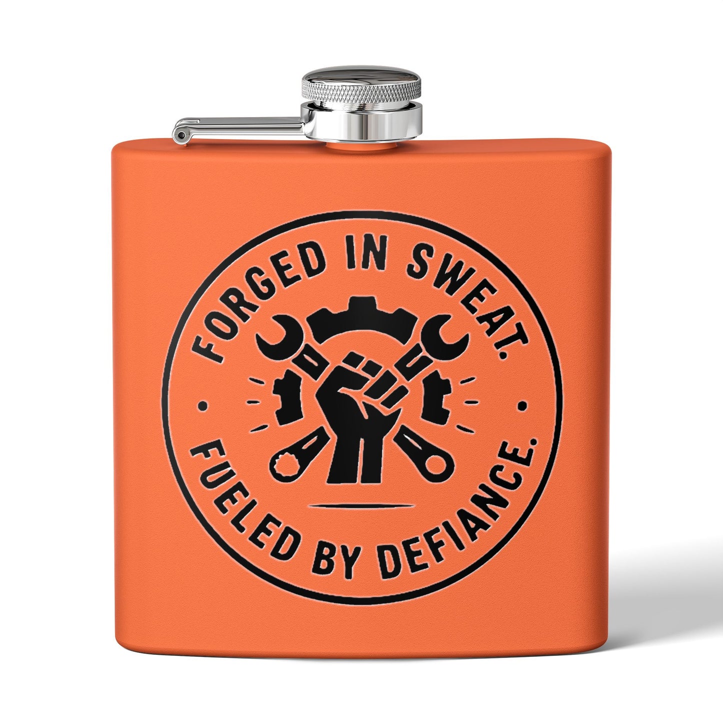 Blue Collar Outlaw | Forged in Sweat Fueled by Defiance Flask