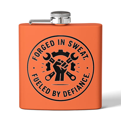 Blue Collar Outlaw | Forged in Sweat Fueled by Defiance Flask