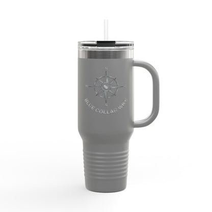 Blue Collar Outlaw | Compass Logo Blue Collar Wife Travel Mug | 40oz Insulated Tumbler