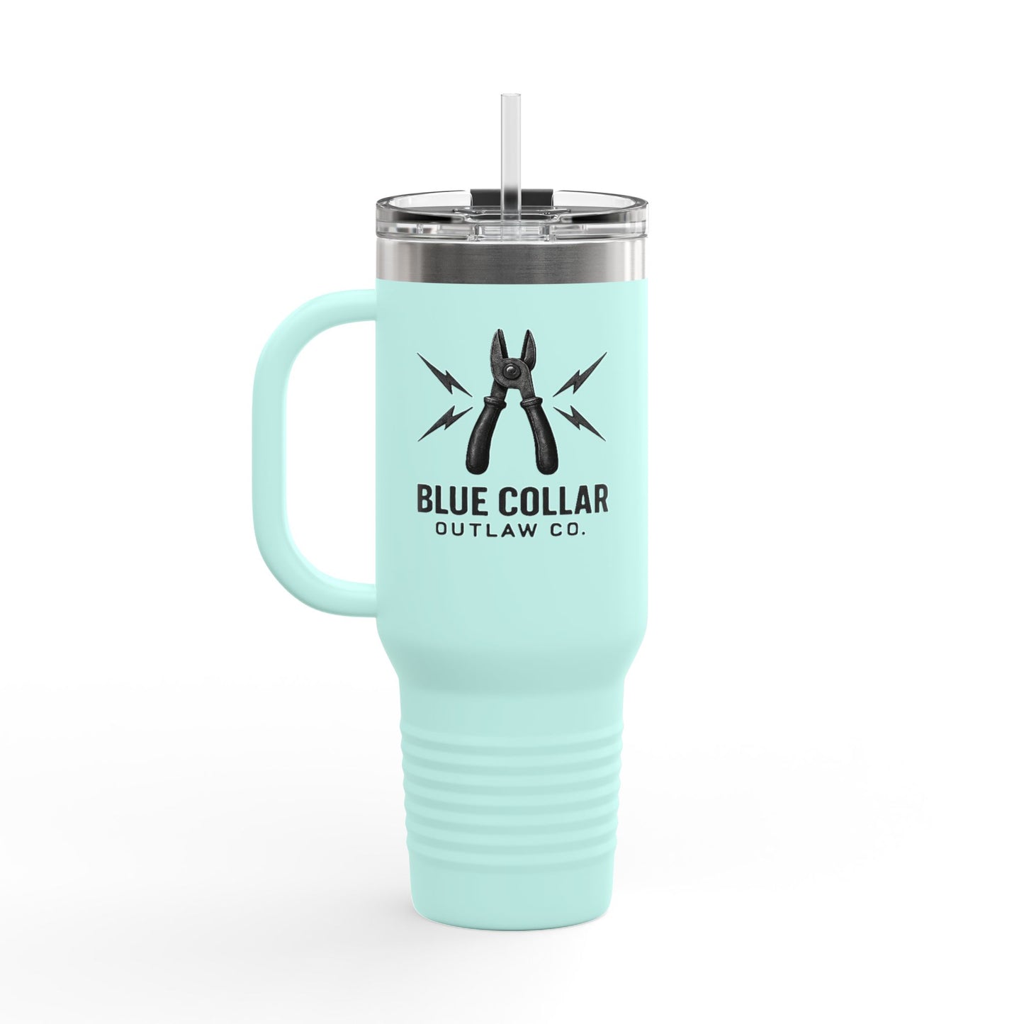 Blue Collar Outlaw | Pliers Logo Travel Mug | 40oz insulated tumbler