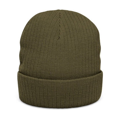 Blue Collar Outlaw | Blue Collar Patch Ribbed Knit Beanie