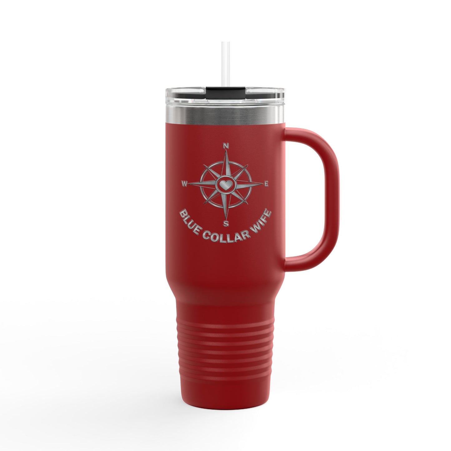 Blue Collar Outlaw | Compass Logo Blue Collar Wife Travel Mug | 40oz Insulated Tumbler