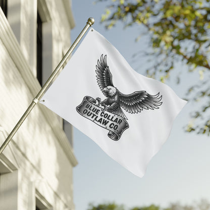 Blue Collar Outlaw | Blue Collar Eagle Flag | Double-Sided Garden Flag