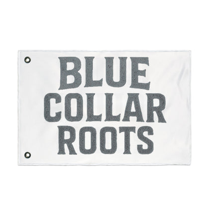 Blue Collar Outlaw | Blue Collar Roots Flag | Double-Sided Garden Flag
