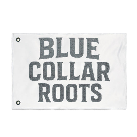 Blue Collar Outlaw | Blue Collar Roots Flag | Double-Sided Garden Flag