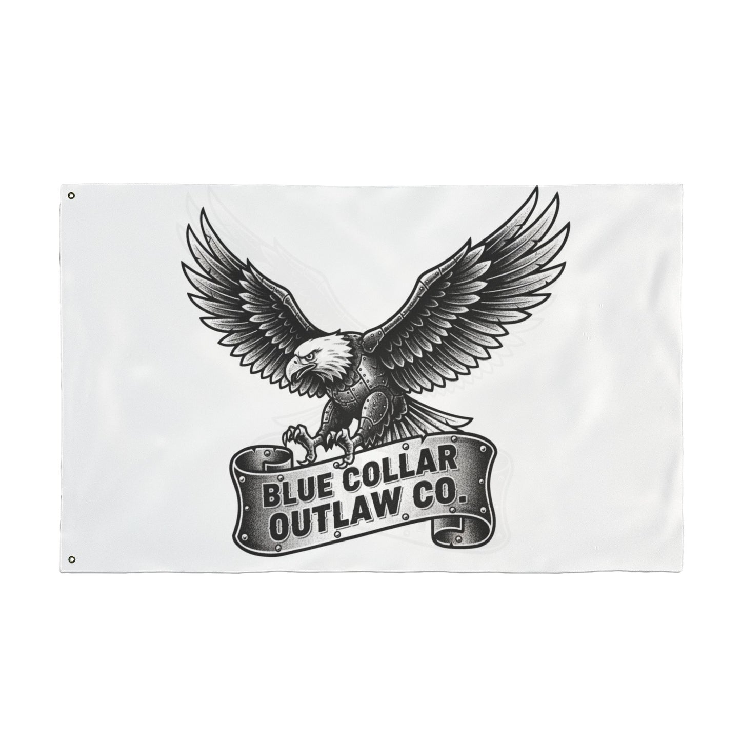Blue Collar Outlaw | Blue Collar Eagle Flag | Double-Sided Garden Flag