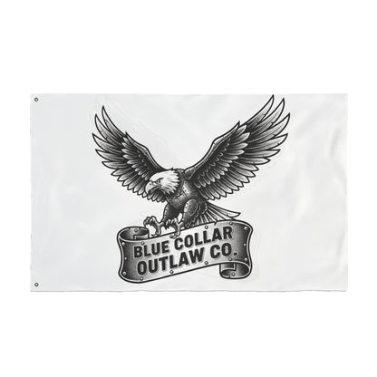 Blue Collar Outlaw | Blue Collar Eagle Flag | Double-Sided Garden Flag