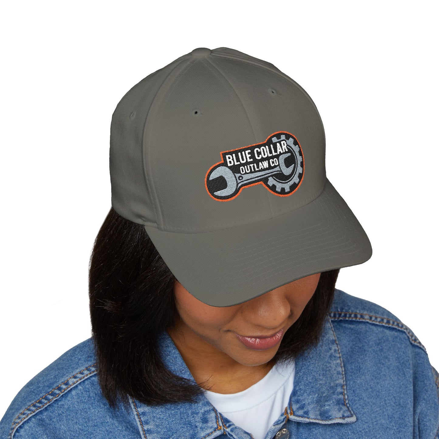 Blue Collar Outlaw | Embroidered Structured FlexFit Cap