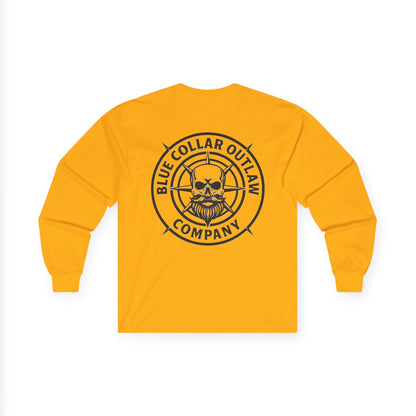Blue Collar Outlaw | Skull & Compass Long Sleeve Tee
