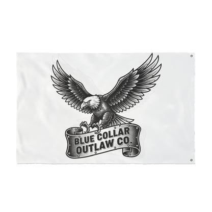 Blue Collar Outlaw | Blue Collar Eagle Flag | Double-Sided Garden Flag