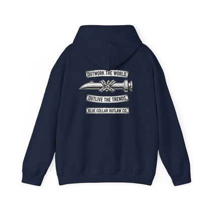 Blue Collar Outlaw | Outwork The World Hoodie