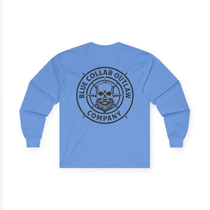 Blue Collar Outlaw | Skull & Compass Long Sleeve Tee