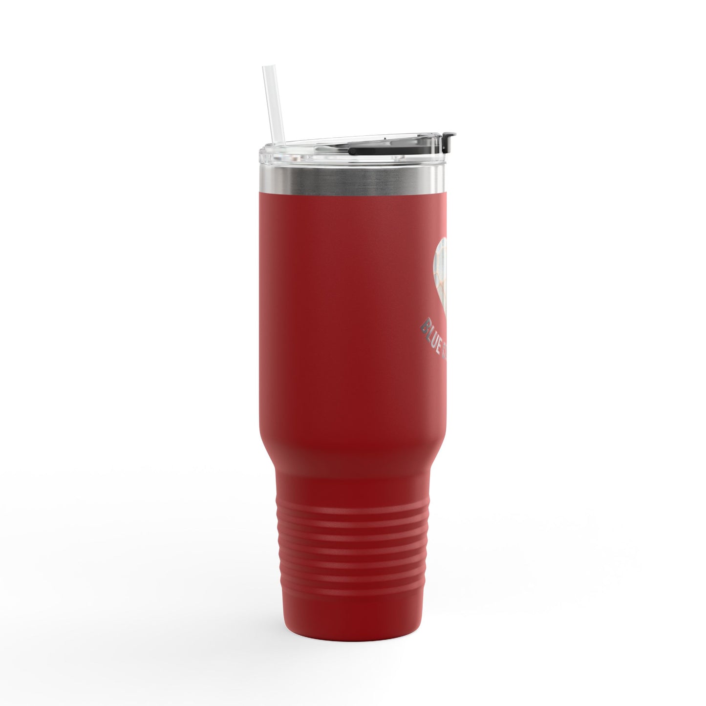 Blue Collar Outlaw | Blue Collar Wife Heart Design Travel Mug | 40oz Insulated Tumbler