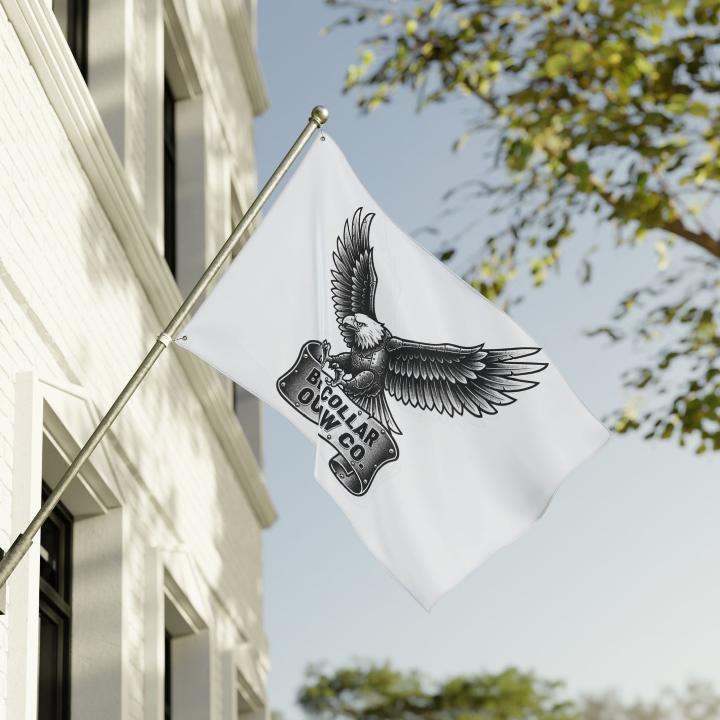 Blue Collar Outlaw | Blue Collar Eagle Flag | Double-Sided Garden Flag