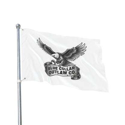 Blue Collar Outlaw | Blue Collar Eagle Flag | Double-Sided Garden Flag