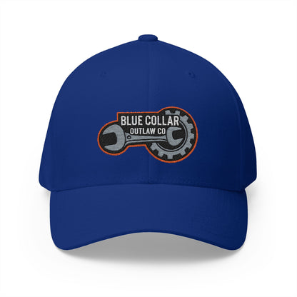 Blue Collar Outlaw | Embroidered Structured FlexFit Cap