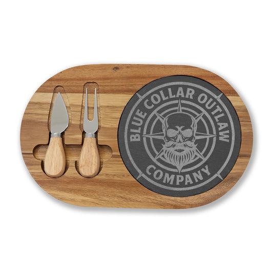 Blue Collar Outlaw | Blue Collar Outlaw Logo Charcuterie Board