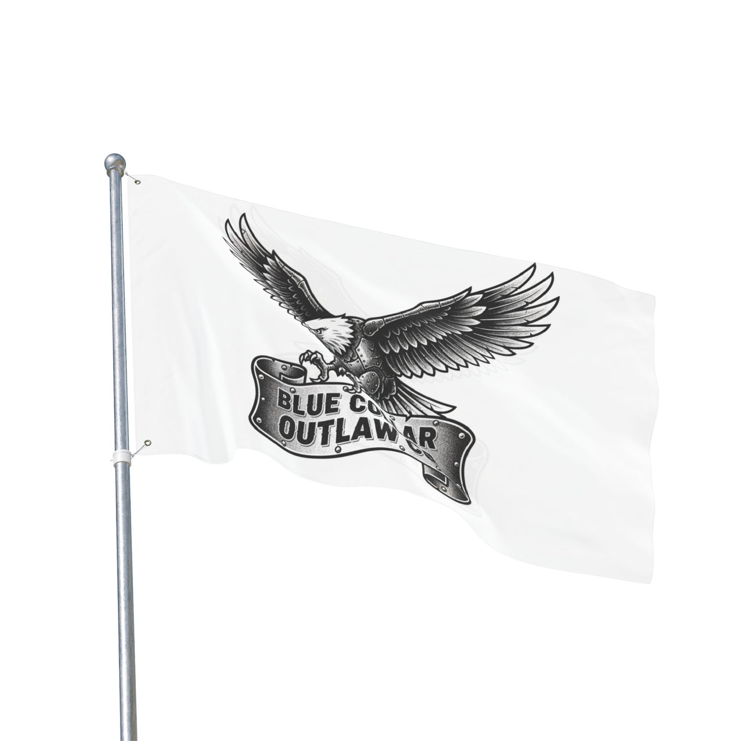 Blue Collar Outlaw | Blue Collar Eagle Flag | Double-Sided Garden Flag