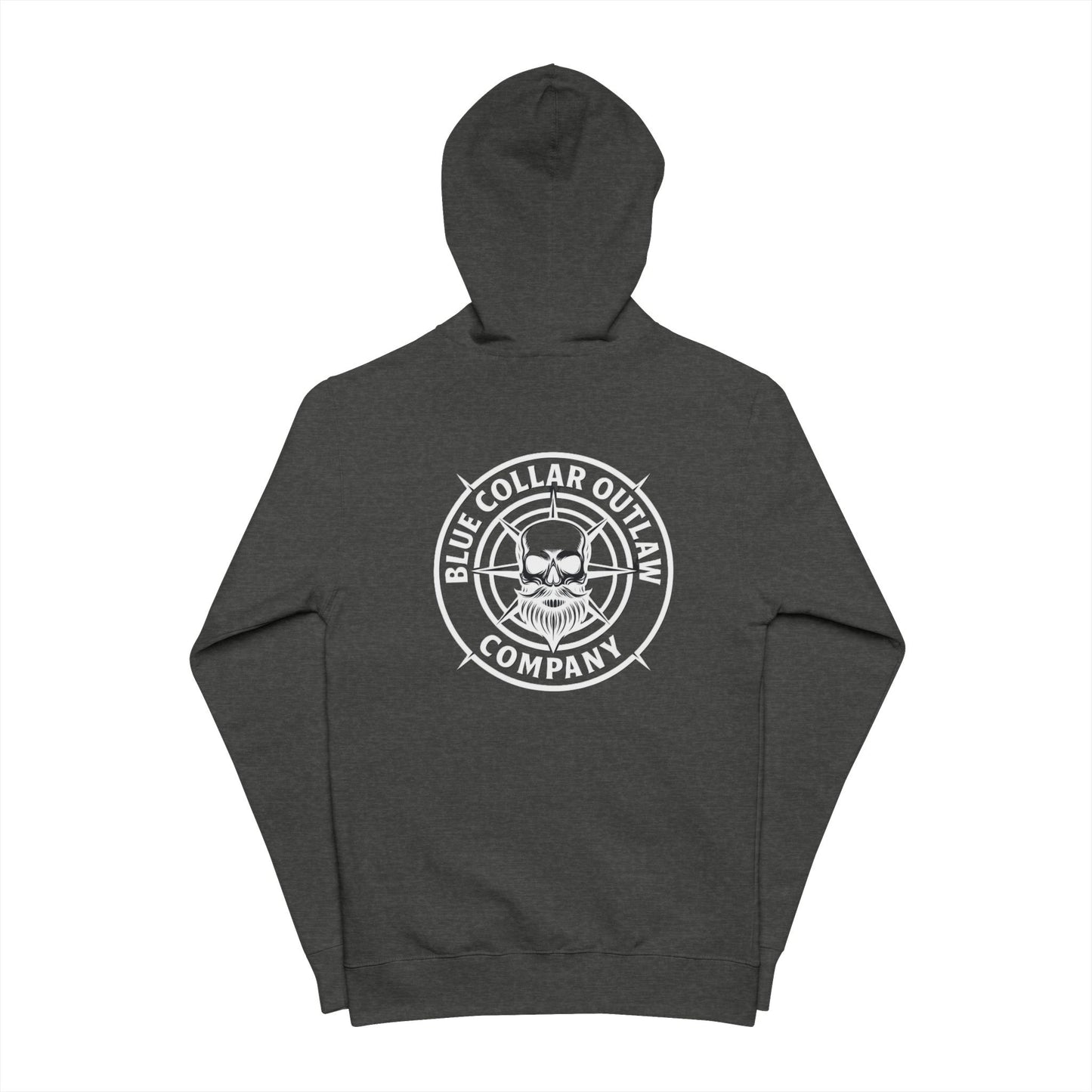 Blue Collar Outlaw | Skull and Compass - Zip Up Hoodie