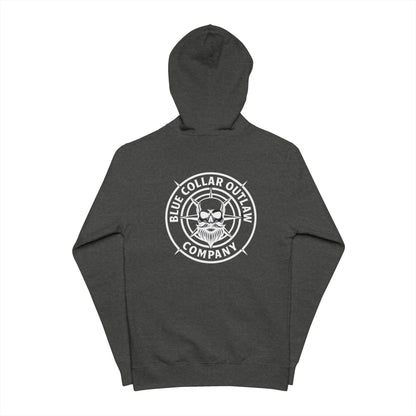 Blue Collar Outlaw | Skull and Compass - Zip Up Hoodie