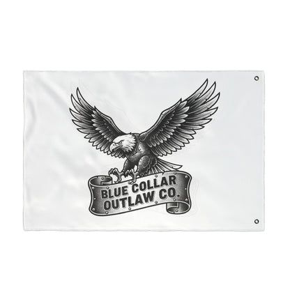 Blue Collar Outlaw | Blue Collar Eagle Flag | Double-Sided Garden Flag