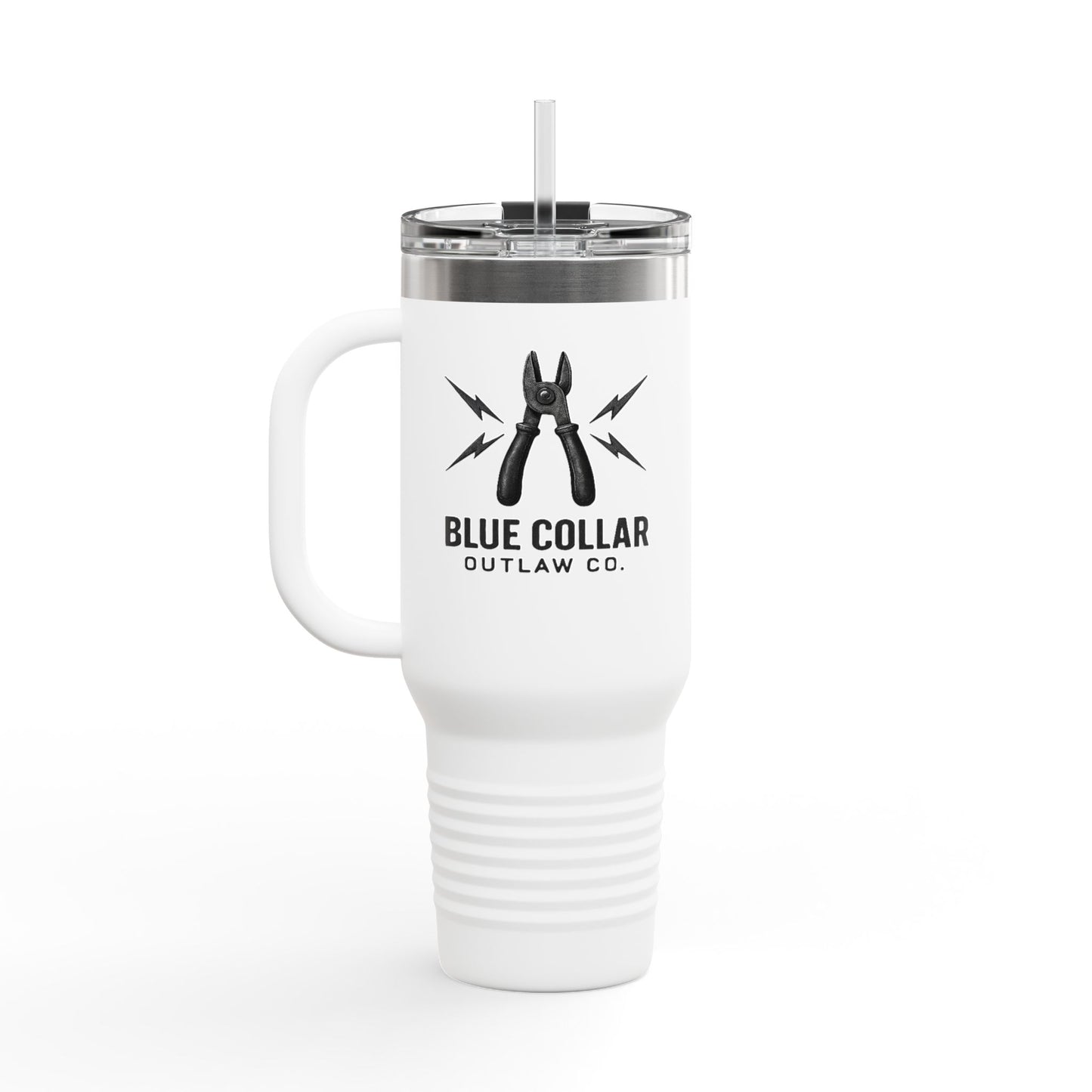 Blue Collar Outlaw | Pliers Logo Travel Mug | 40oz insulated tumbler