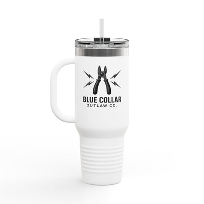 Blue Collar Outlaw | Pliers Logo Travel Mug | 40oz insulated tumbler