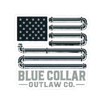 Blue Collar Outlaw | Flag sticker | Kiss-Cut Sticker