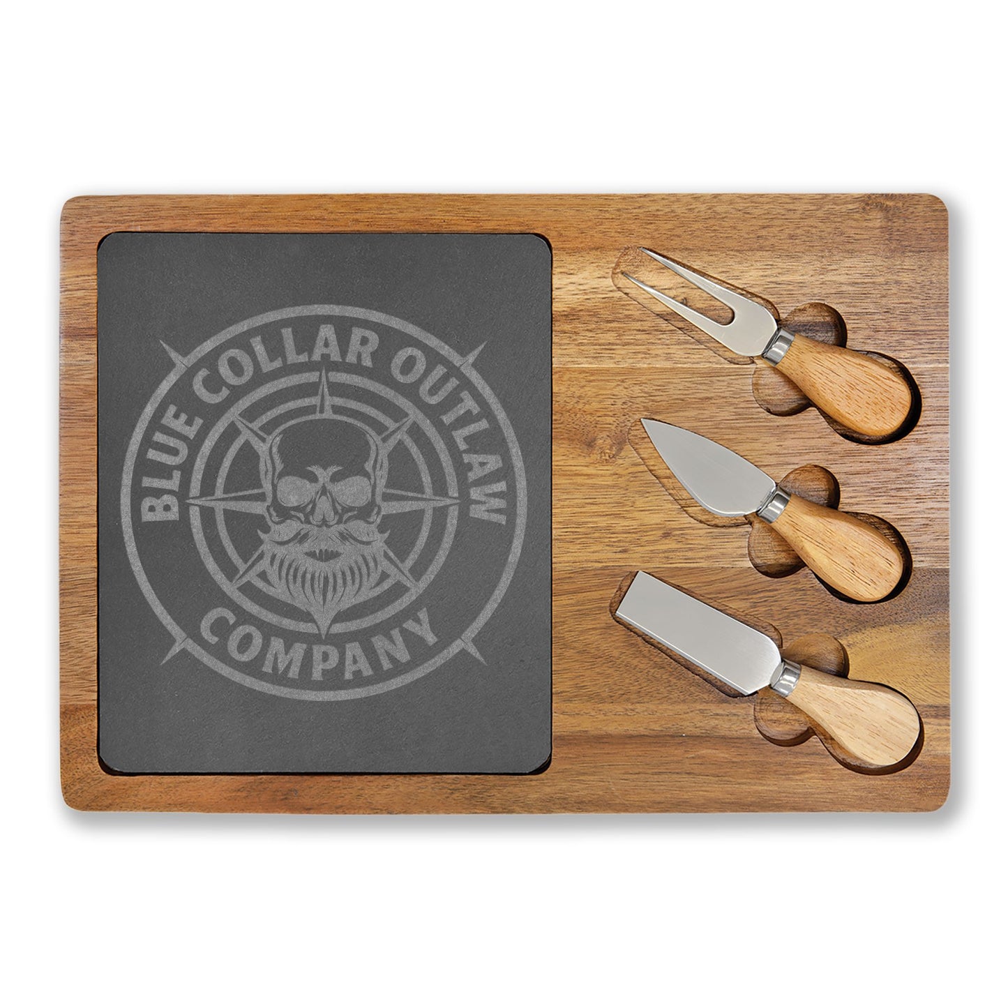 Blue Collar Outlaw | Blue Collar Outlaw Logo Charcuterie Board