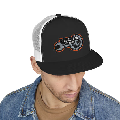 Blue Collar Outlaw | Wrench and Gear Trucker Cap