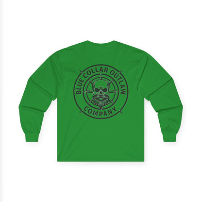Blue Collar Outlaw | Skull & Compass Long Sleeve Tee