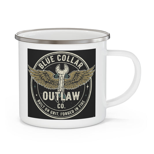 Blue Collar Outlaw | Blue Collar Grit Enamel Camping Mug