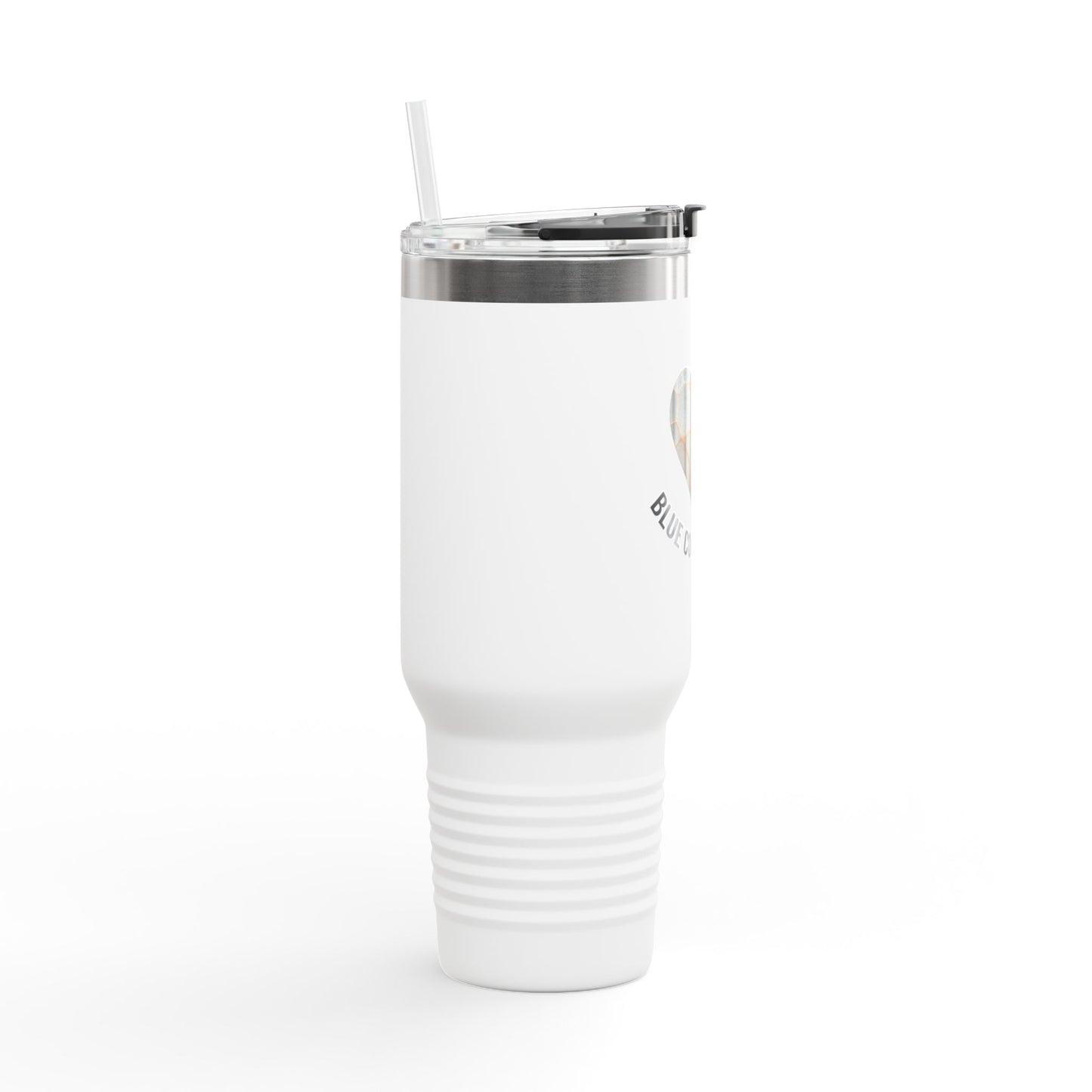 Blue Collar Outlaw | Blue Collar Wife Heart Design Travel Mug | 40oz Insulated Tumbler