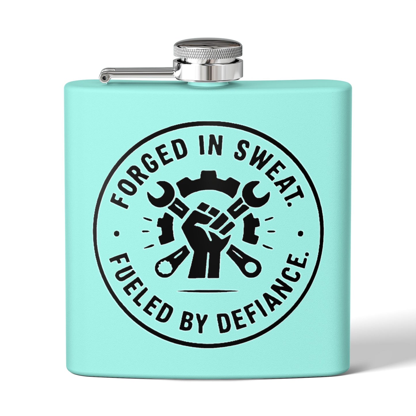 Blue Collar Outlaw | Forged in Sweat Fueled by Defiance Flask