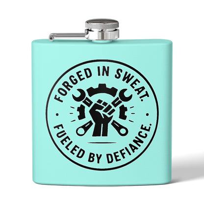 Blue Collar Outlaw | Forged in Sweat Fueled by Defiance Flask