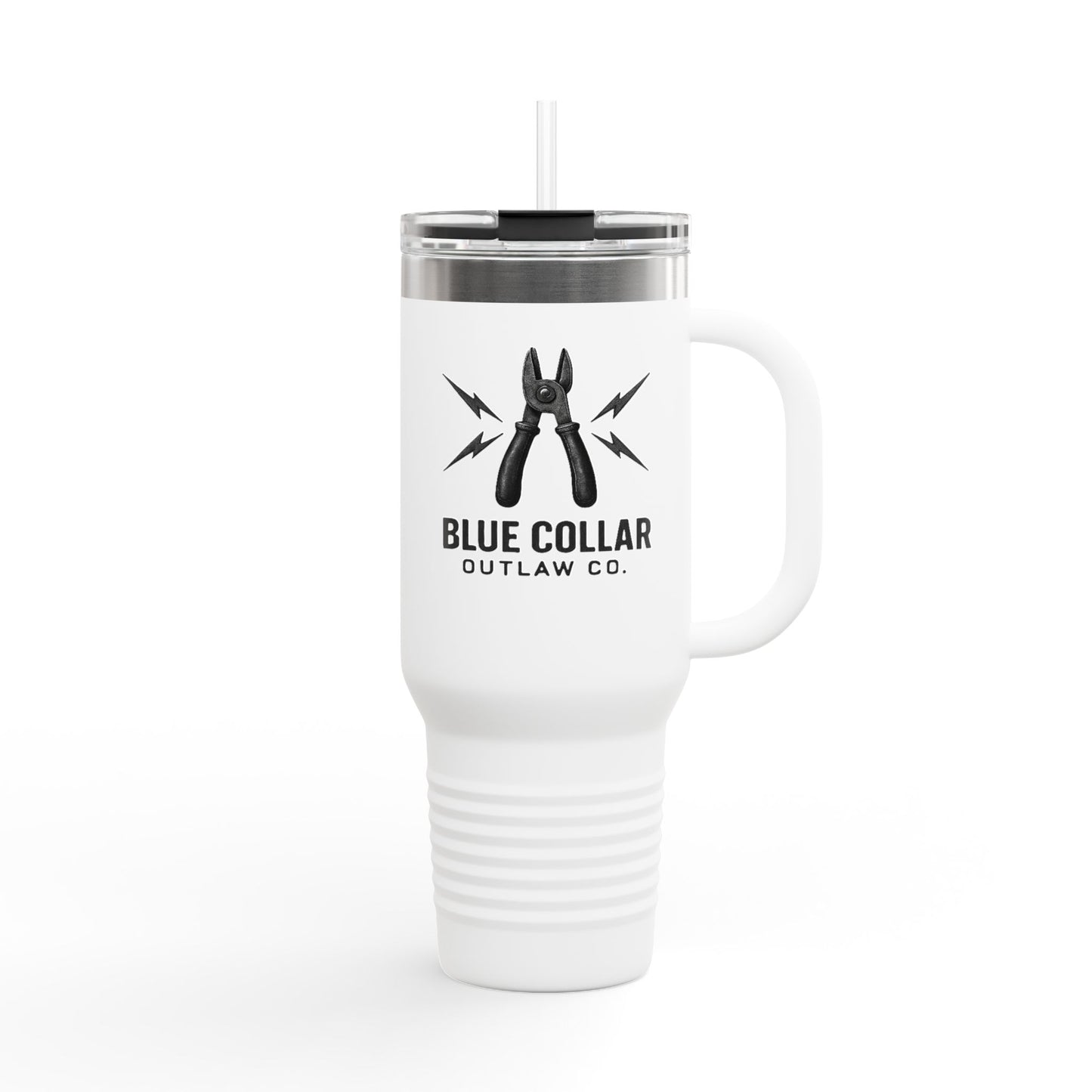 Blue Collar Outlaw | Pliers Logo Travel Mug | 40oz insulated tumbler