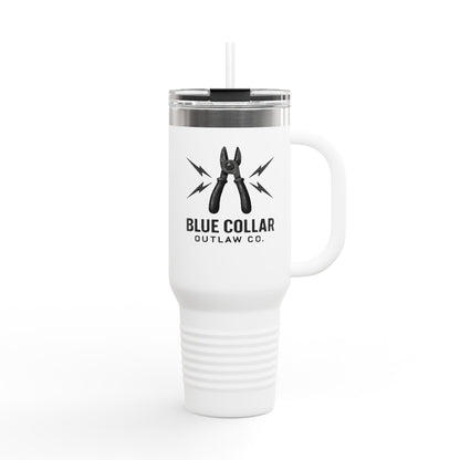 Blue Collar Outlaw | Pliers Logo Travel Mug | 40oz insulated tumbler