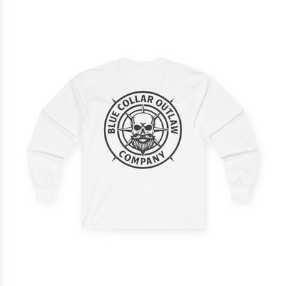 Blue Collar Outlaw | Skull & Compass Long Sleeve Tee