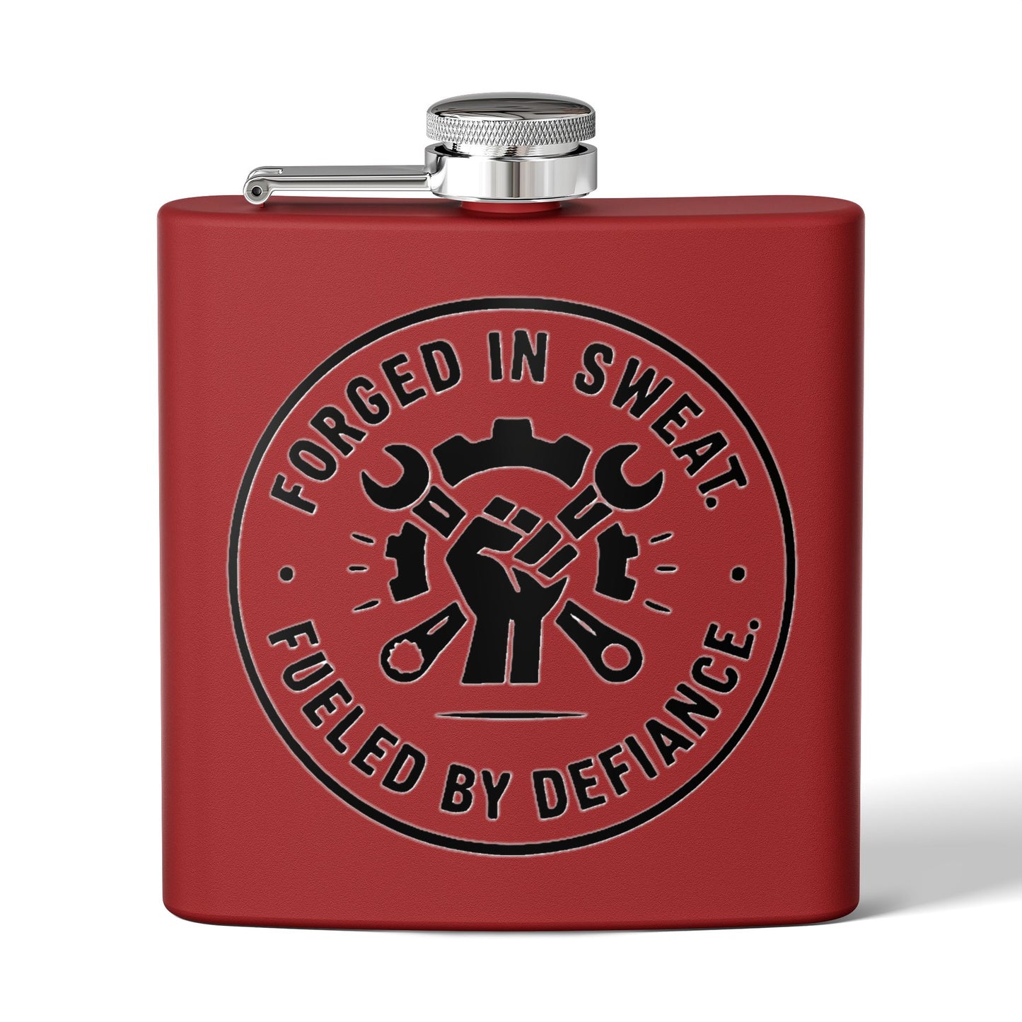 Blue Collar Outlaw | Forged in Sweat Fueled by Defiance Flask