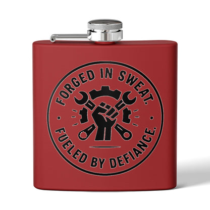 Blue Collar Outlaw | Forged in Sweat Fueled by Defiance Flask