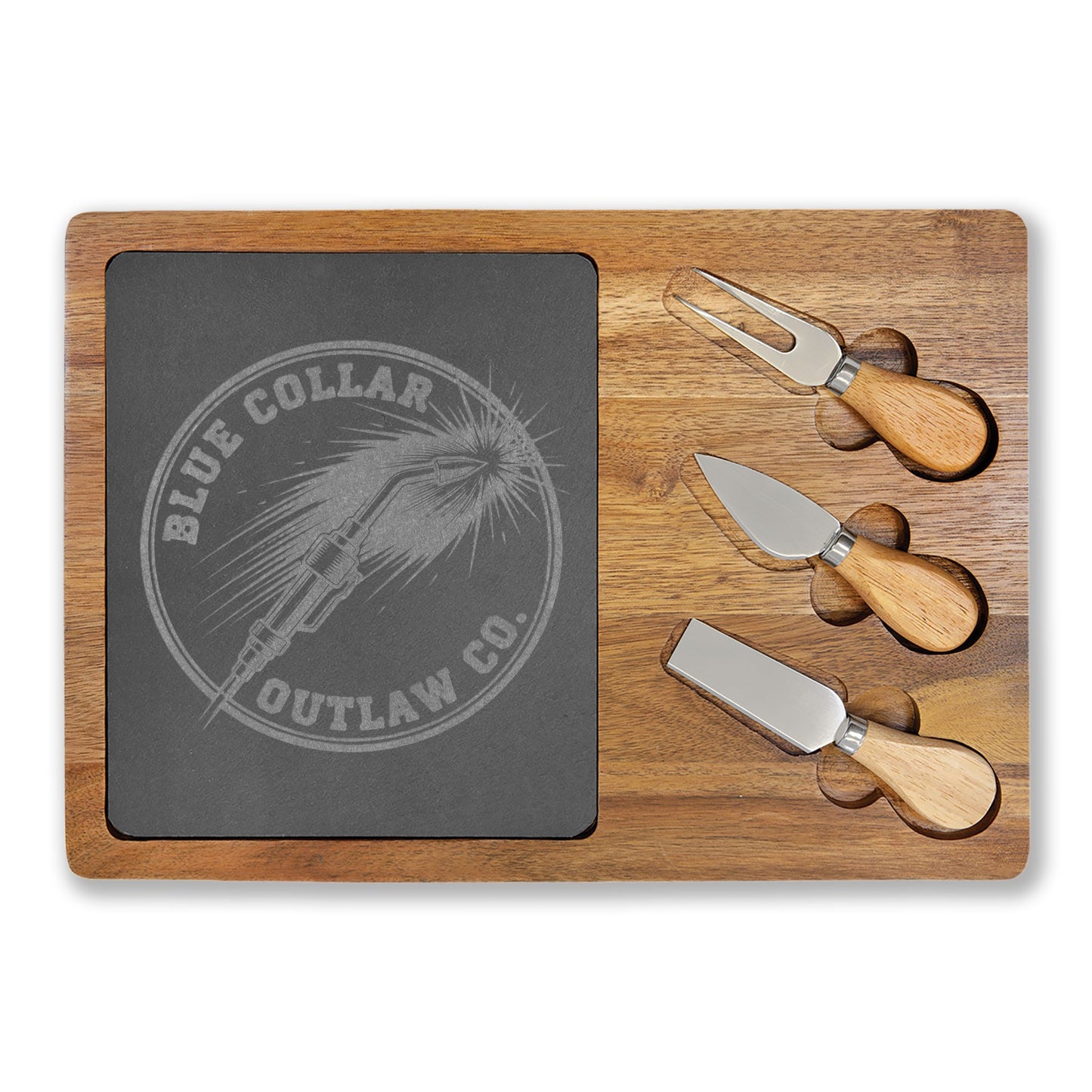 Blue Collar Outlaw | Torch Logo Charcuterie Board