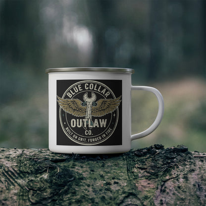 Blue Collar Outlaw | Blue Collar Grit Enamel Camping Mug