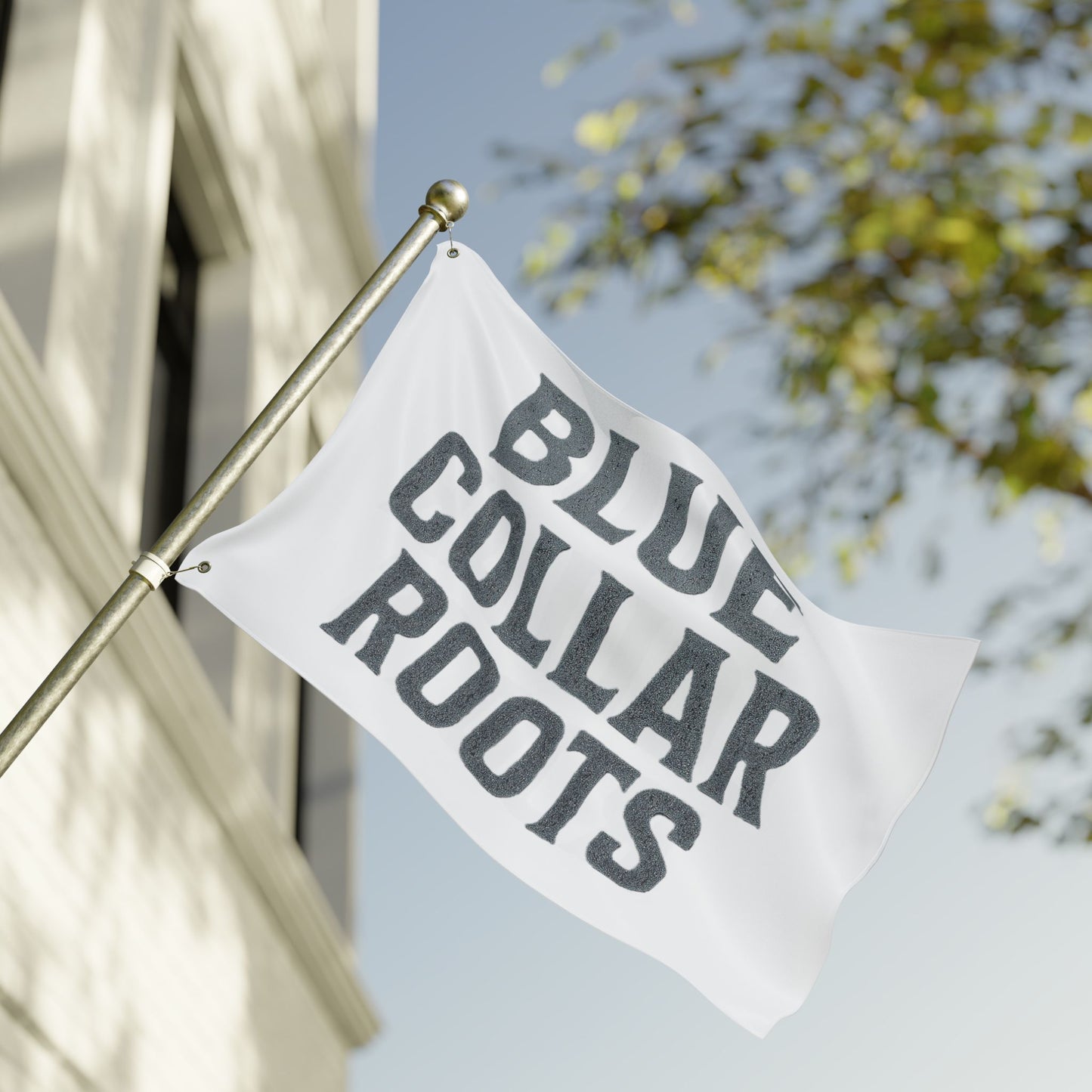 Blue Collar Outlaw | Blue Collar Roots Flag | Double-Sided Garden Flag