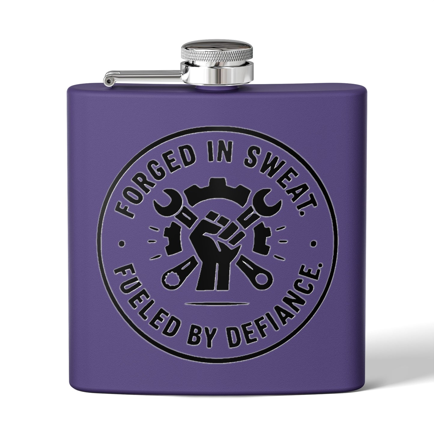 Blue Collar Outlaw | Forged in Sweat Fueled by Defiance Flask