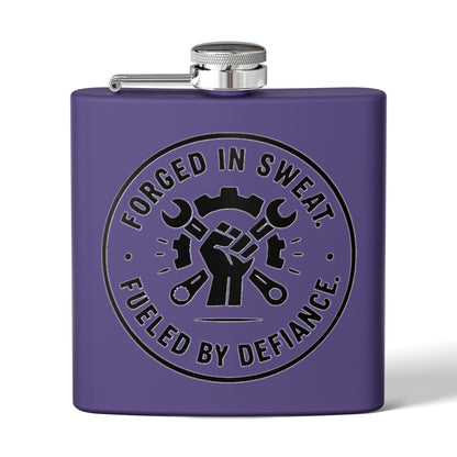 Blue Collar Outlaw | Forged in Sweat Fueled by Defiance Flask