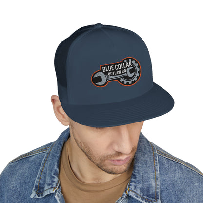 Blue Collar Outlaw | Wrench and Gear Trucker Cap