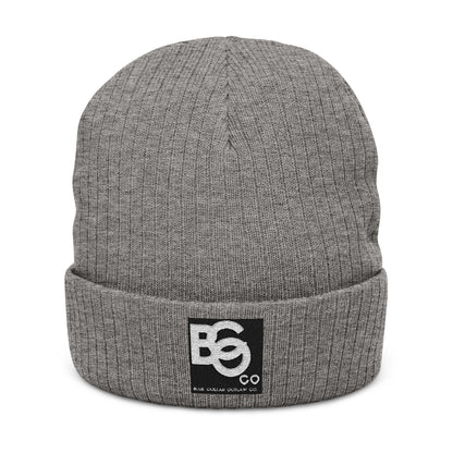 Blue Collar Outlaw | Blue Collar Patch Ribbed Knit Beanie
