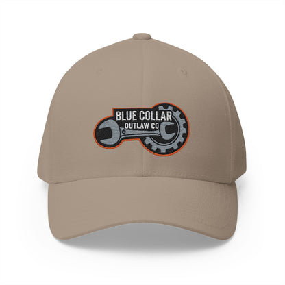 Blue Collar Outlaw | Embroidered Structured FlexFit Cap